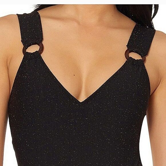 Jessica Simpson sparkling fabricShining Star O-Ring One-Piece women's Swimsuit - Picture 14 of 16